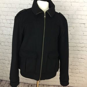 Armani Exchange Men’s Black waist length pea coat